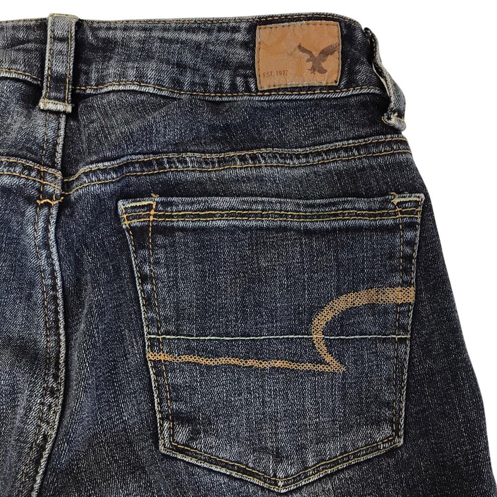 American Eagle Outfitters Jeans Womens 2 Skinny Kick Stretch Bootcut Denim Blue - Picture 6 of 11